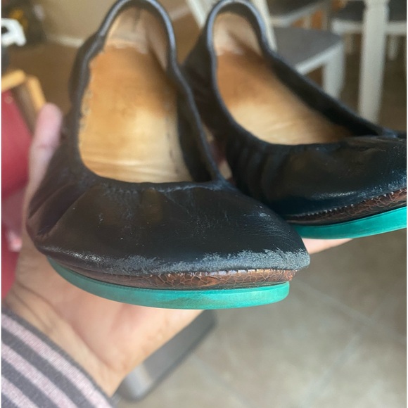 Tieks By Gavriell Ballet Flats Shoes Black Leather Smooth Foldable Size 8 Women - Picture 7 of 14